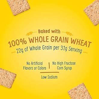 Wheat Thins Hint of Salt Low Sodium Whole Grain Wheat Crackers, 6-8.5 oz Boxes (Pack of 2)