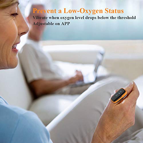 Wellue Wearo2 Wearable Oxygen Monitor Bluetooth Pulse Meter With Vibration, Free App, Continuously Track O2 Level & Heart Rate #TOP3