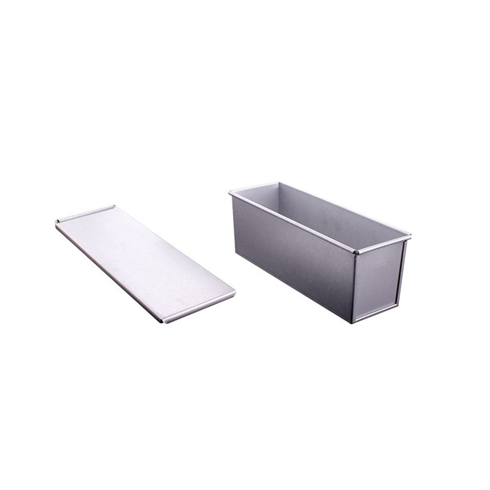 Molde rectangular con tapa para hornear pan, tostadas, antiadherente, con tapa, molde de pan de aleación de aluminio, moldes pequeños para hornear