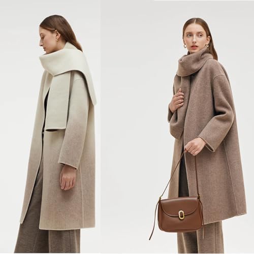 Wool Scarf Fashion Wool Blend Double-sided Gradient Reversible Scarf Womens Scarfs Winter Scarfs Travel Chunky Scarf2