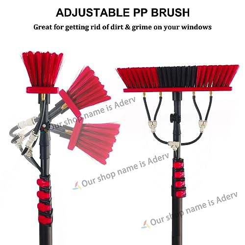 Kit brosse télescopique pour vitres et panneaux solaires pour nettoyer en hauteur sans échelle - 2