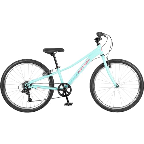 Retrospec Dart 20 & 24 Inch Kids Bike - 7-Speed Hybrid Bicycle for Ages 6-11 with 29in All-Season Tires & Shock Absorption - Adjustable Height Youth Bike with V-Brakes & Smooth Gear Shifting