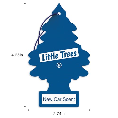 Image of LITTLE TREES Car Air Freshener | Hanging Tree Provides Long Lasting Scent for Auto or Home | New Car Scent, 6-Packs (4 Count)
