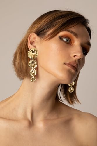 Clip On Earrings For Women Gold Hoop Earrings Statement Chunky Earrings3