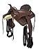 A&M Reitsport Selle Western sans Coton Utah en Cuir de Buffle Haute qualité Marron, 17" (43,18 cm)