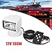 DNYSYSJ Boat Spotlights, 360° 100W Remote Control Spotlight Rotate Halogen Spotlight Searchlight for Boat Truck Car Marine Searchlight 12V Lighting Tools