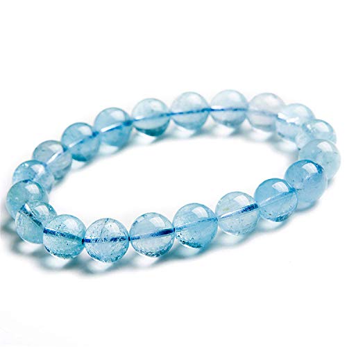 Bracelet topaze bleue naturelle véritable, finies les imitations avec ce cristal clair 10mm