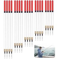 Siliget 20 Pcs Fishing Floats Set, Waggler Floats Fishing Tackle Accessories, 5 Size Straight Insert Fishing Floats Coarse for Fishing in Stillwater and Running Water