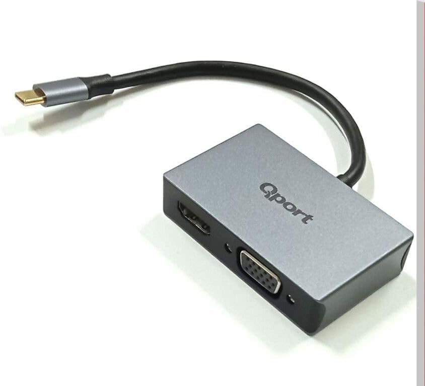 QPort Q-THV2 Type-C To HDMI+VGA Çevirici