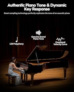 STRICH 88 Keys Digital Piano, Hammer-Action Fully Weighted Keyboard, Cover Designed Electric Piano Keyboard with Furniture Stand, Headphones, Three Pedal, Classic Black, SDP-500