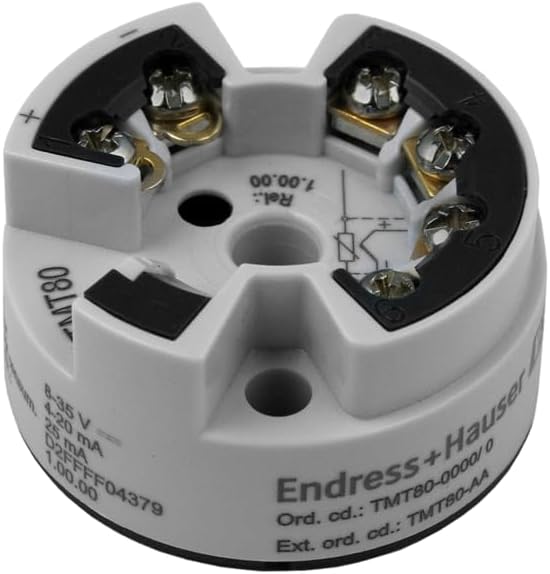 Temperature Transmitter TMT80-AAAAC1C1D3D3 Non-Hazardous Area RTD 3-Wire Pt100, IEC60751, -200...+850oC, min. Span 10K, 32 °F - 482 °F
