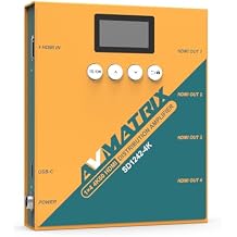 AVMATRIX SD1242-4K 1 in 4 Out Distribution HDMI Signal Splitter Converter with 4xHDMI Output,1xHDMI Input,Support Signals up to up to 4K 60hz