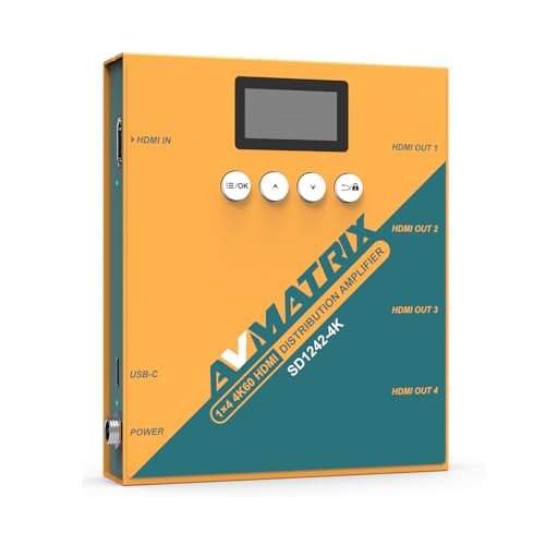 Convertisseur HDMI 1x4 4K 60Hz AVMATRIX SD1242 répartiteur splitter