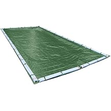 Robelle 20 x 45 ft Titan Green Winter Pool Cover for Inground Pools, 5 ft Overlap 25 x 50 ft Cover Size, Solid 13 x 11 Scrim, 3.6 oz/yd2, Style 482045R