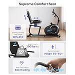 MERACH Recumbent Exercise Bike for Home with Smart Bluetooth and Exercise Bikes Exclusive App, LCD, Heart Rate Handle Stationary Bikes for Home, Magnetic Recumbent Bikes for Seniors Gym S08/S23 - Image 4