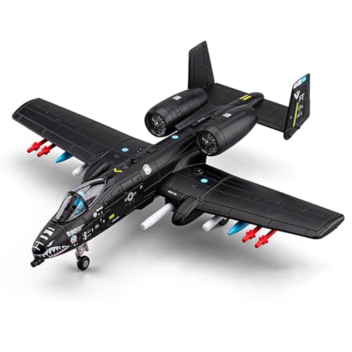 Modèle A-10 Warthog en kit à assembler pour enfants et adultes avec missiles amovibles