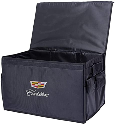DEFTEN Portable Car Trunk Storage Organizer with Foldable Lid, Collapsible Car Trunk Storage Organizer for Cadillac