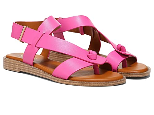 Image of Franco Sarto Womens Glenni Ankle Strap Flat Sandals