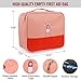 PKQP First Aid Bag, Empty Medical Supplies Organizer Bag Trauma Kit for Traveling Hiking Camping Backpacking Cycling, Pink