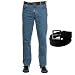 Produktbild Wrangler TEXAS STRETCH Herren Jeans Regular Fit inkl. Gürtel (W36/L32, Stonewash)