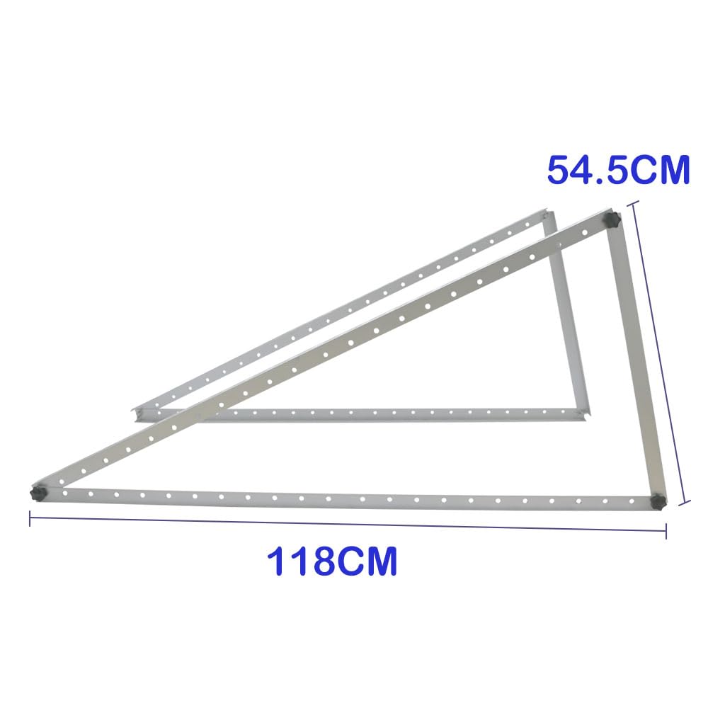 Supporto per pannello solare fino a 118 cm, pannello solare PV | regolabile 0-90° | Set | alluminio | materiale di montaggio