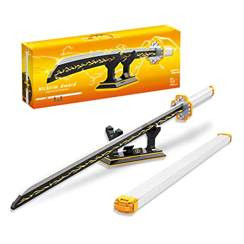 Samurai Sword Modelo Bloques De Construcción Espada Anime Samurai Ninja Espada Espada Con Vaina Soporte,956Piezas Katana Espada Kit De Construcción,Compatible Lego magic knife-Negro 98x12cm(39x5inch) Cover