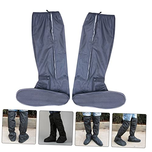 Botas de lluvia para hombre cubiertas de zapatos impermeables antideslizantes duraderas fáciles de poner y quitar zapatos limpios miniatura 5