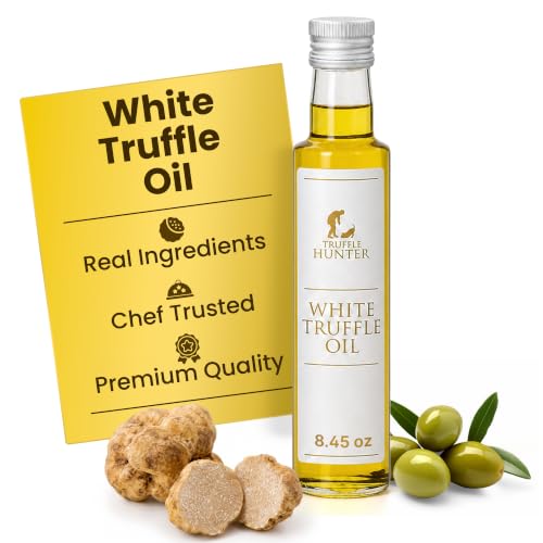 TruffleHunter - White Truffle Oil - Extra Virgin Olive Oil for Cooking & Seasoning - 8.45 Oz