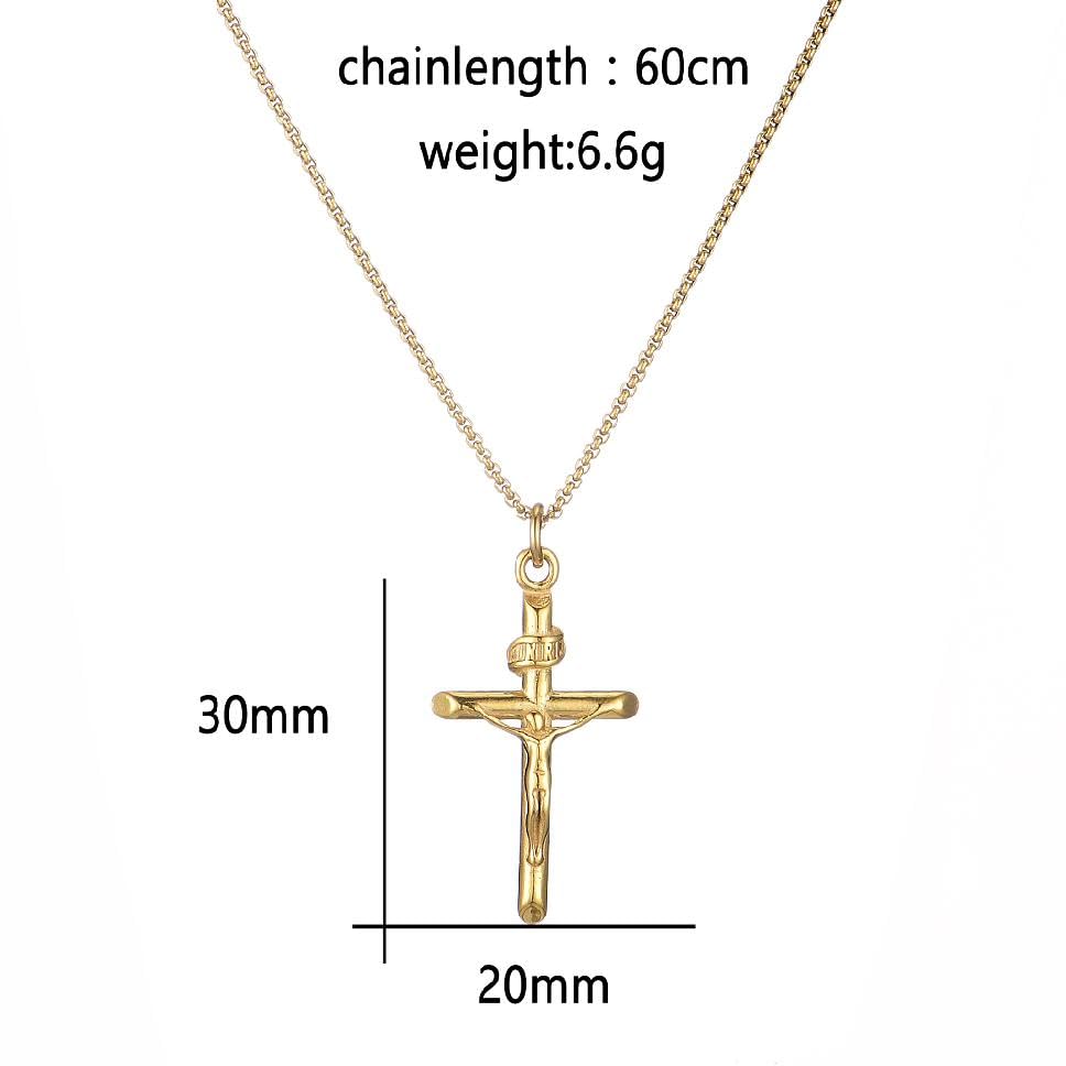 Collier croix LZD en or 14 carats, exprimez votre style avec force