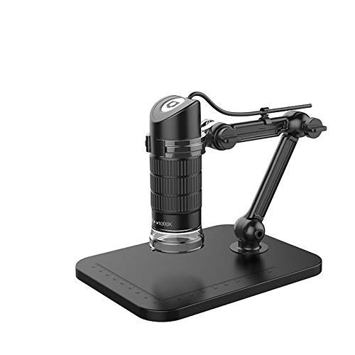 CHSSC USB HD Digital Microscope, 1000X, One-Touch with Professional Rotating Bracket - Electronic Analysis, Beauty Industry, Biological Research (Color : Black)