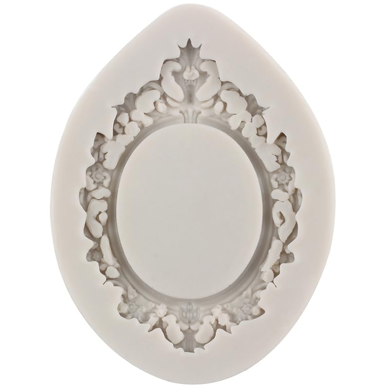 Lot De 4 Moules En Silicone Pour Décoration Gâteaux - Style Cadre Photo Et Baroque