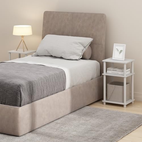 image for Furinno JUST Night Stand Set of 2, 3-Tier Turn-N-Tube Nightstand, Tool