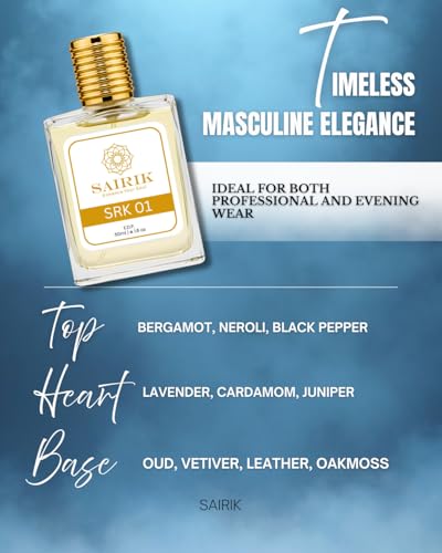 Image of SRK 01 Eau De Parfum for Men | Fresh Citrus Spicy Woody Musk Fragrance | Long Lasting Premium Perfume