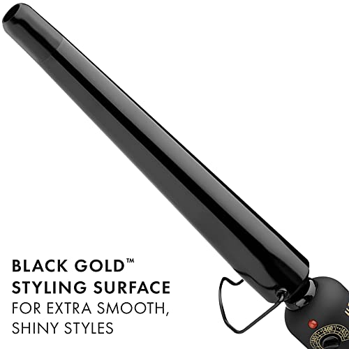 Hot Tools Professional Black Gold Xl Tapered Curling Wand For Long Lasting Curls Or Waves, 1 1/4 Inches #TOP2