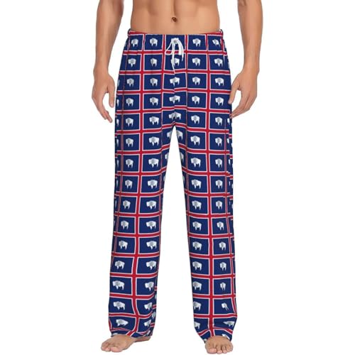 Pantalon pyjama Wyoming homme en flanelle douce à taille élastique