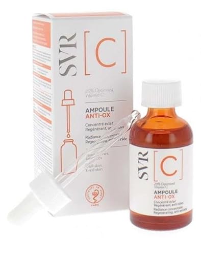 Siero Viso Illuminante anti-età con Vitamina C, SVR Ampoule C Gocce Concentrate Anti-ossidanti. Ampolla da 30ml