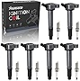 6 Pcs Ignition Coil Pack & Spark Plug Compatible with 2005-2016 Toyota Avalon Camry Highlander Sienna RAV4 Venza 2006-2015 Lexus RX450h ES350 IS350 2.5L 2.7L 3.5L Replace C1601 90919-A2002 UF487