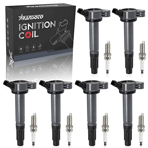 6 Pcs Ignition Coil & Spark Plug Compatible with 2005-2016 ...