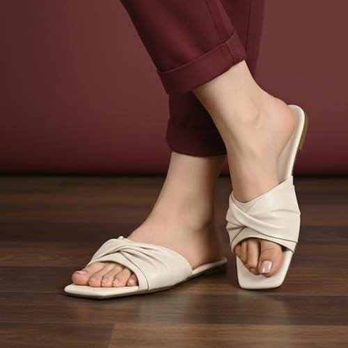 Image of Women's Casual Flip Flops | Daily Wear Comfortable Slippers | Kolhapuri Style Flat Sandals for Girls & Women