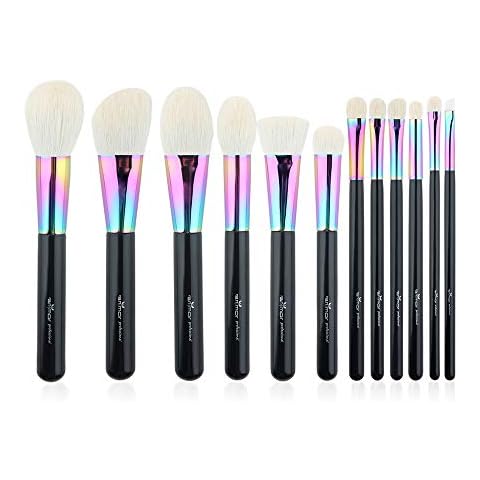 Anmor Luxurious 12 pcs Goat Hair Make Up Brushes Set Professional Makeup Tools CFCB-YF10 Cover