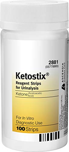 Ketostix Reagent Strips For Urinalysis, Measure Ketone Levels, 100-Count Box #TOP1