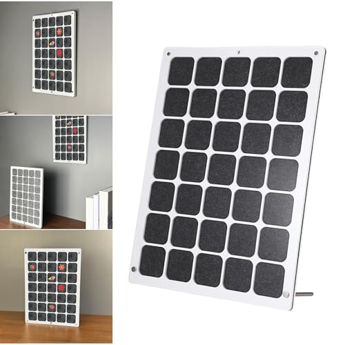 Présentoir émaillé 35 compartiments transparent pour exposition et bureau