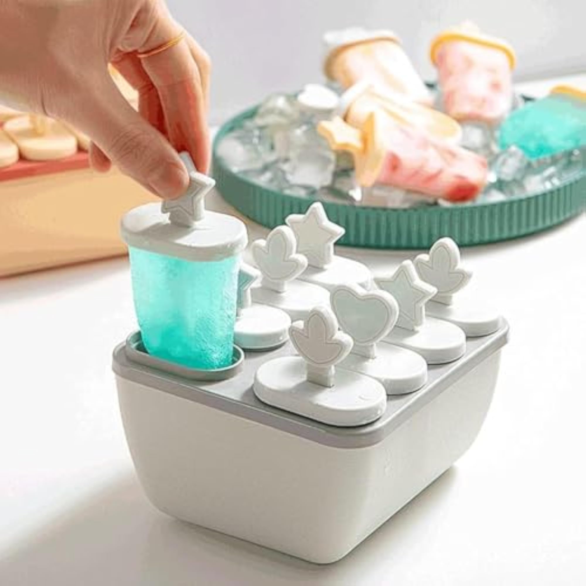 Rocket Shape Ice Pop Makers with Reusable Molds