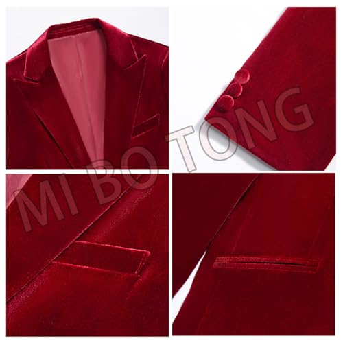 Mi Bo Tong Velvet Suit Women 3 Piece Office Work Business Suit Office Lady Blazer&Pants&Vest Wedding Party Suit4