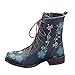 Stivali Donna Boot Bikers Boots Stivaletti Stivali Donna Moda Casual Tacchi Quadrati Scarpe Lunghe alla Caviglia (38,Blu)