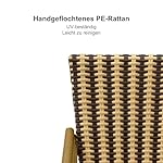 PURPLE LEAF Outdoor Barhocker 2er-Set Rattan Braun