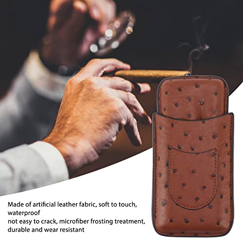 Funda de piel artificial para cigarros de 3 dedos compacta 3