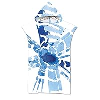 Asciugamano Poncho Con Cappuccio Per Spiaggia - Microfibra Ultra Assorbente, 85x110 Cm, Per Surf E Nuoto - Foto 3