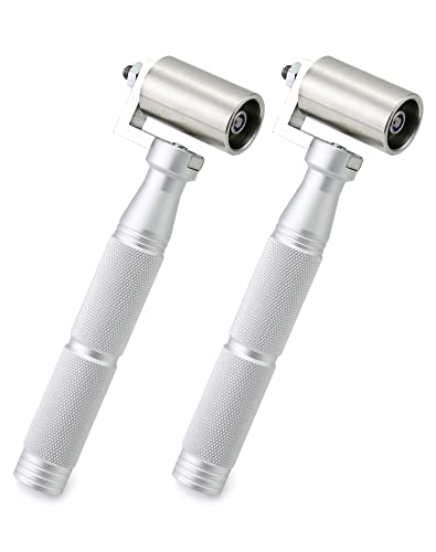 Qwork 1.5" Stainless Steel Home Wallpaper Seam Roller Wall Paper Construction Tool Seam Flat Roller Paint Tool, 2 Pack #TOP6