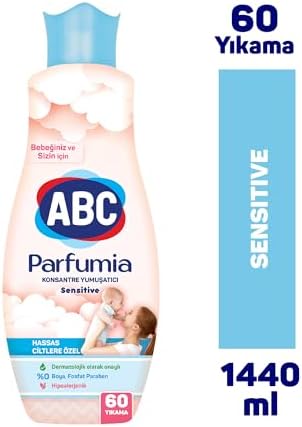 ABC DETERJAN Parfumia Sensitive Bebeklere Özel 60 Yıkama Çamaşır Yumuşatıcısı (1 x 1440 m L) — Amazon ürün görseli